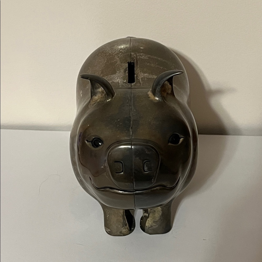 Godinger Silver Art Vintage Big Piggy Bank - Picture 4 of 10